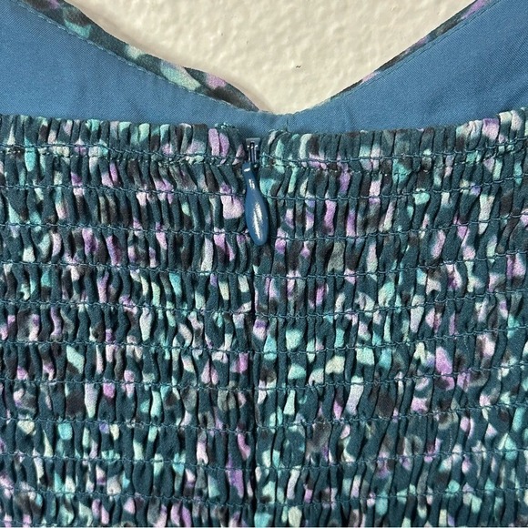 Anthropologie Hutch Medley Blouse Top Women's Small Blue Puff Sleeve Smocked - Picture 7 of 9